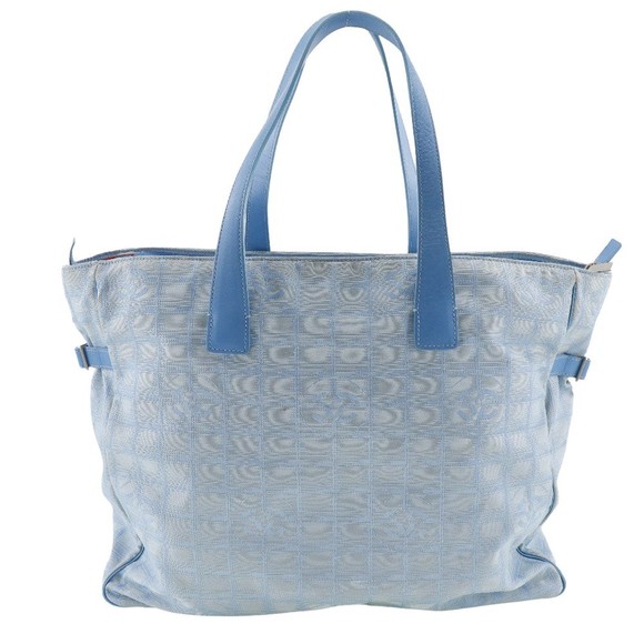 Chanel Travel line Blue Canvas tote - Picture 1 of 10
